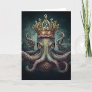 Carte Poulpe dans une Couronne toutes occasions