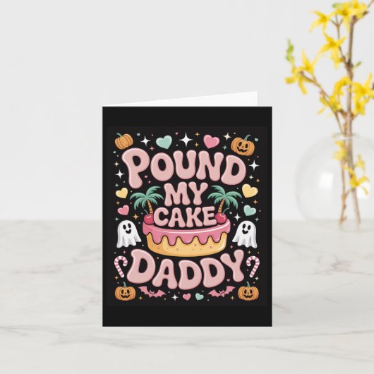 Carte Pound My Cake Daddy - Cuisine Éffrayante Halloween (Fleur jaune)