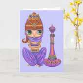 Carte poupée de type pourpre (Fleur jaune)