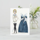 Carte Poupée en papier Angelique (Debout devant)