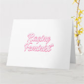 Carte Poupée féministe en colère (Fleur jaune)