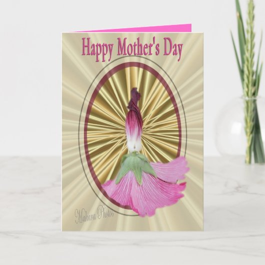 Carte Poupée-personnaliser de rose trémière (Devant)