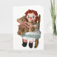 Poupée Rag et ours en peluche