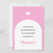 Carte Poupée Rose Chaud, Carte de remerciements Po (Devant)