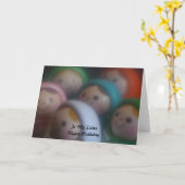 Carte Poupées avec les visages souriants à mon joyeux (Fleur jaune)