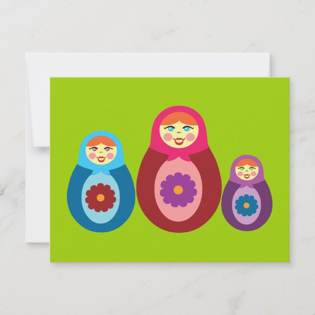 Carte Poupées de Matryoshka (Devant)