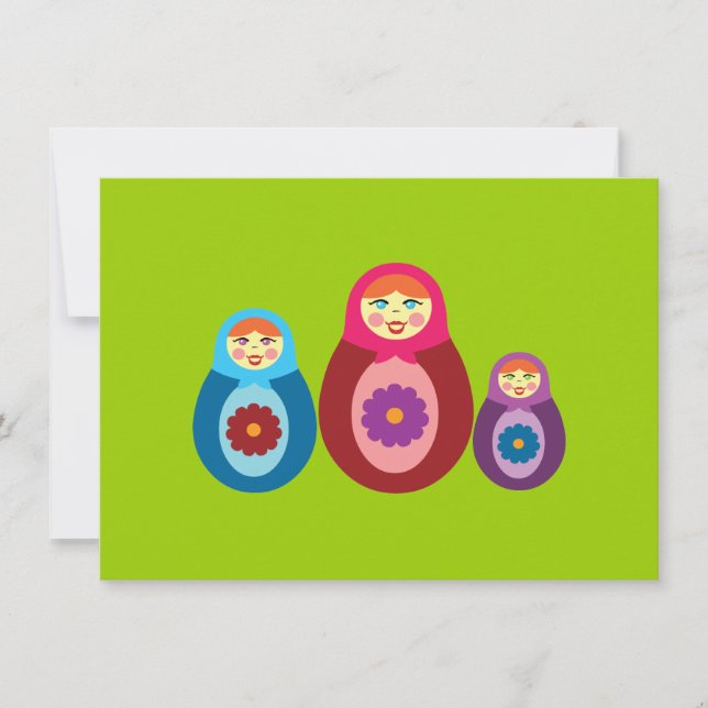 Carte Poupées de Matryoshka (Devant)