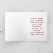 Carte "Poupées de rose trémière " (Intérieur)