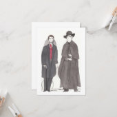 Carte Poupées en papier Vampire et Reverend (Devant/Arrière en situation)