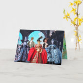 CARTE POUPÉES ITALIENNES ANTIQUES MASQUES DE MASQUERADE (Fleur jaune)