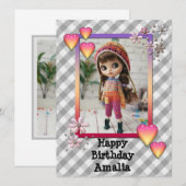 Carte Poupées photo bébé, personnalisées, passe-temps (Devant / Derrière)