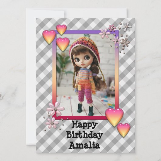 Carte Poupées photo bébé, personnalisées, passe-temps (Devant)