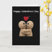 Carte Poupées Vaudoues Saint-Valentin (Fleur jaune)