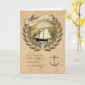 Carte pour Ami Anniversaire Thème de voile (Fleur jaune)