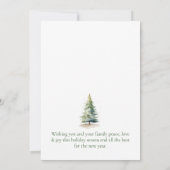 Carte pour animaux adorables de Noël Aquarelle (Dos)