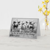 Carte Pour Anniversaire Frère avec Vaches Amusantes (Fleur jaune)