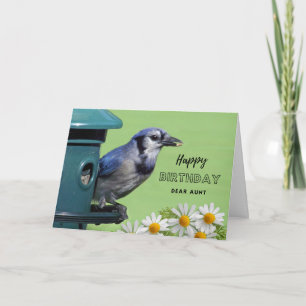 Carte Pour Anniversaire Tante avec Jay Bleu à Feeder
