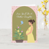 Carte pour Annoncer une Grossesse (Fleur jaune)