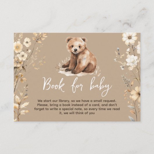 Carte pour baby shower avec un ours mignon en aqua (Devant)