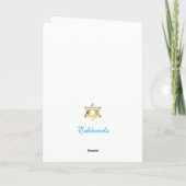 Carte pour Bat Mitzvah, carte de vœux pliée 5" x 7 (Dos)