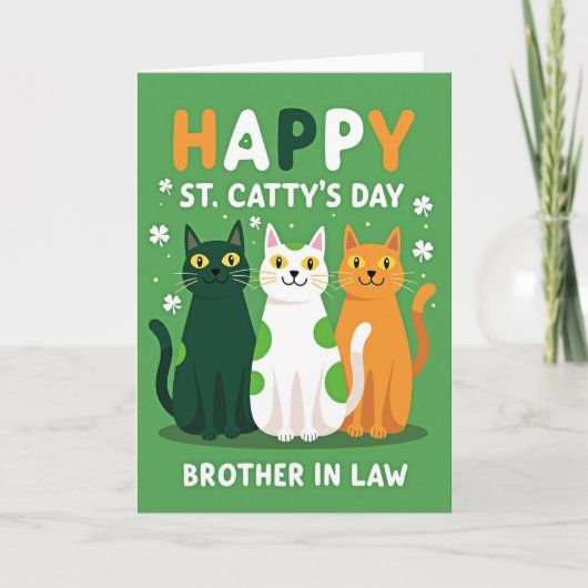 Carte pour beau-frère avec chat (Devant)