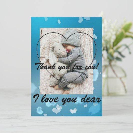 Carte pour bébé (Debout devant)