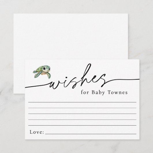 Carte pour bébés (Devant / Derrière)