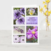 Carte Pour Belle-Fille, Anniversaire floral de lavande (Fleur jaune)