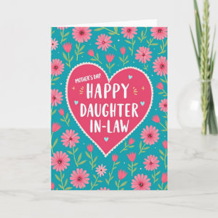 Carte pour belle-fille florale