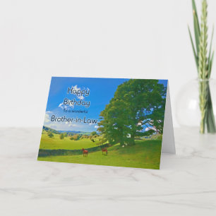 Carte Pour Belle-Frère, un paysage pastoral Anniversaire