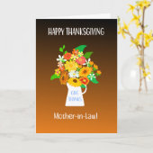 Carte Pour belle-mère Thanksgiving Bouquet de fleurs (Fleur jaune)