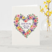 Carte pour belle-sœur florale (Fleur jaune)