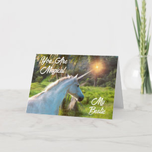 Carte Pour Bestie Magique Day avec Unicorn