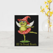 Carte Pour briser les cœurs drôle de grenouille valentin (Fleur jaune)