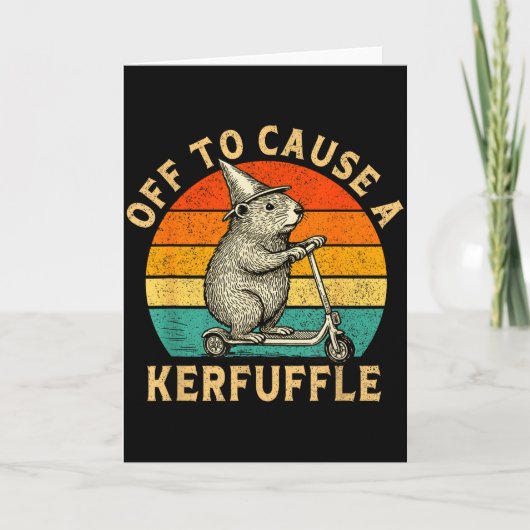 Carte Pour causer une pagaille marmotte ridicule scooter (Devant)
