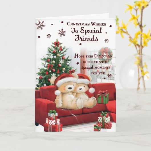 Carte Pour Certains Amis Spéciaux Mignonne Design Noël (Fleur jaune)