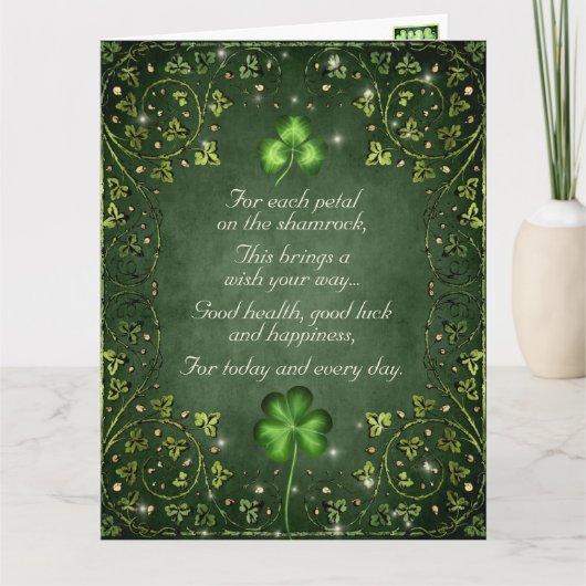 Carte Pour chaque pétale le jour de la Saint Patrick Sha (Devant)