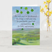 Carte Pour chaque pétale sur le shamrock...Une bénédicti (Fleur jaune)