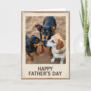 Carte pour chien de Fête des Pères florale