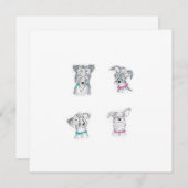 Carte pour chiens quatre scrupules (Devant / Derrière)