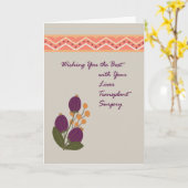 Carte pour chirurgie de transplantation du foie (Fleur jaune)