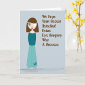 Carte pour Chirurgie Retina Détachée Dame avec Pat (Fleur jaune)