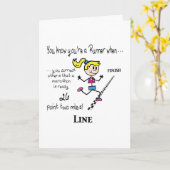 Carte pour coureur de marathon (Fleur jaune)