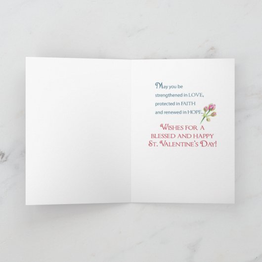 Carte Pour Deacon et Rose de famille Fête religieuse (Intérieur)