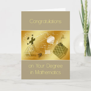 Carte pour diplôme en mathématiques