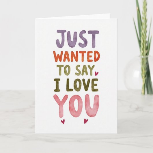 Carte pour dire simplement je t'aime (Devant)