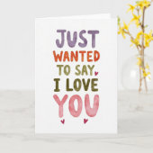 Carte pour dire simplement je t'aime (Fleur jaune)
