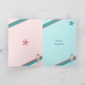 Carte Pour enfants Pink n'importe quel âge ballerine ann (Intérieur)