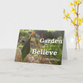 Carte Pour faire du jardinage est de croire au demain (Fleur jaune)
