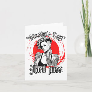 Carte Pour femme célibataire tatouée anti Saint-Valentin